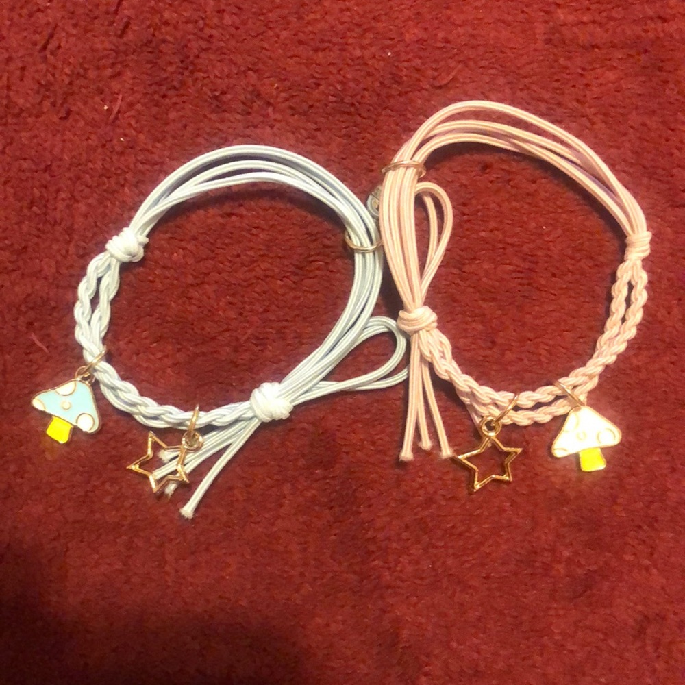 Mushroom and star magnet friend ship bracelet